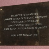 Black Watch Kirk Session plaque